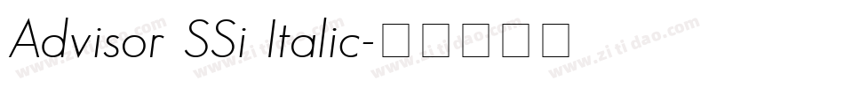 Advisor SSi Italic字体转换